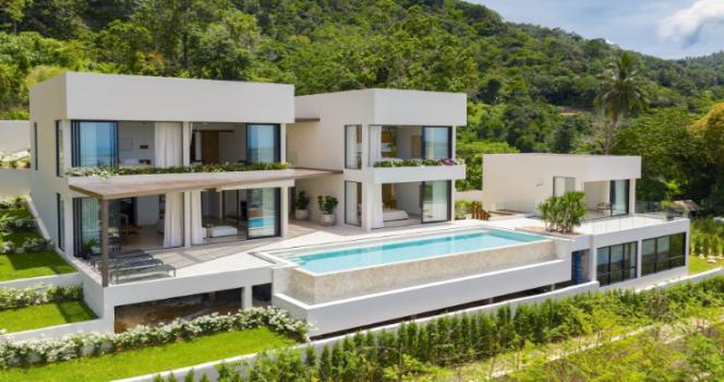  Contemporary 5 Bed Luxury Sea View Villa In Chaweng 